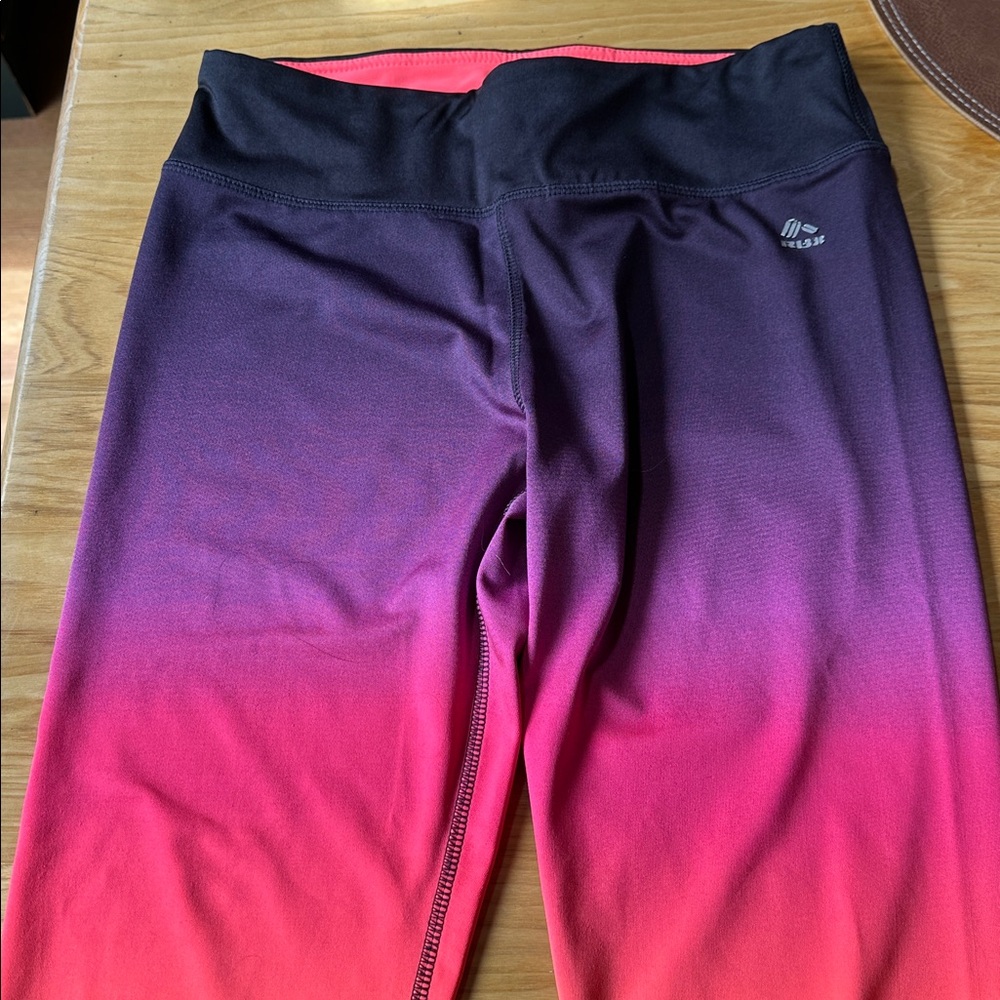 RBX Purple, pink & orange Athletic Stretch Capris